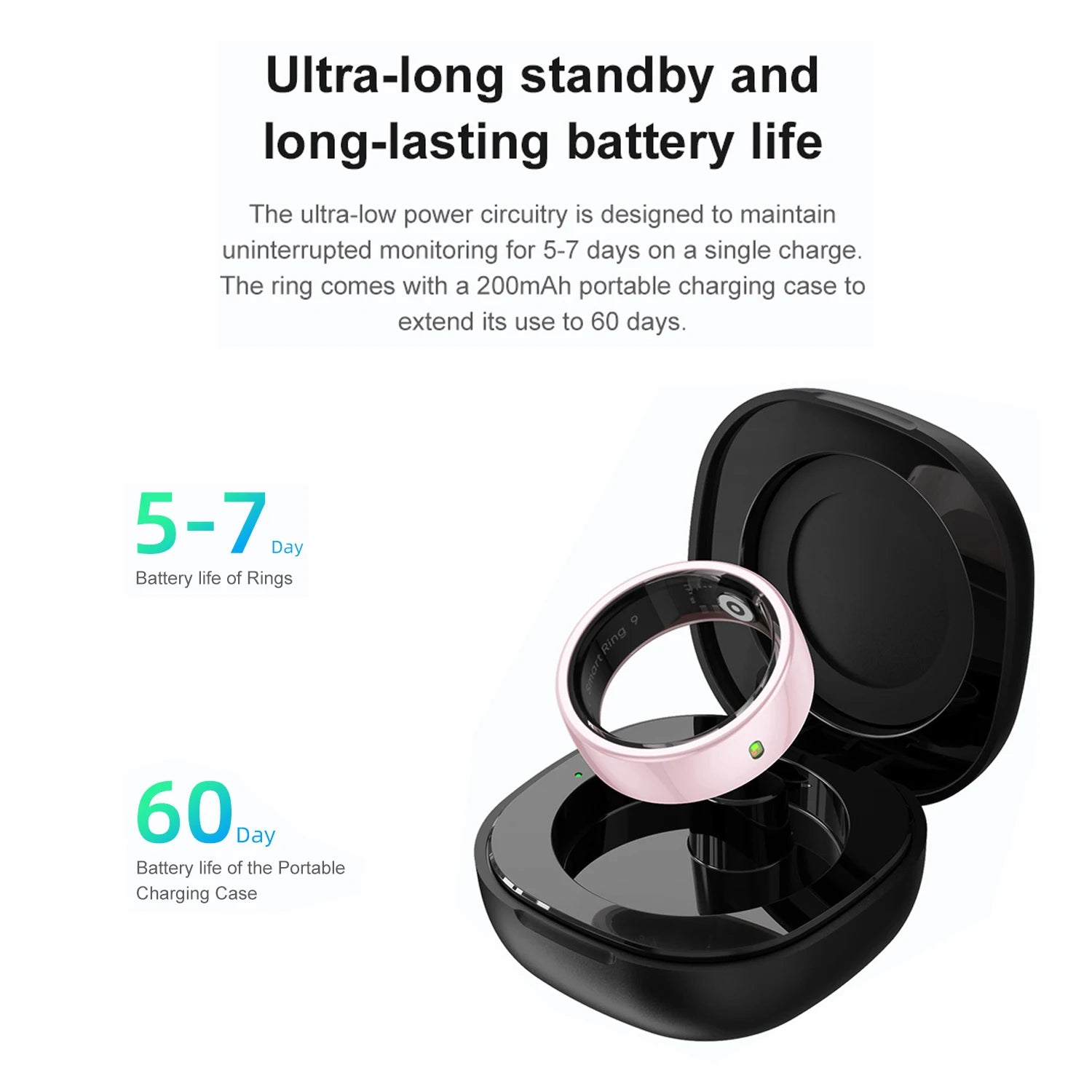 R05 Smart Ring with NFC, Heart Rate &amp; Sleep Monitor, 5ATM Waterproof
