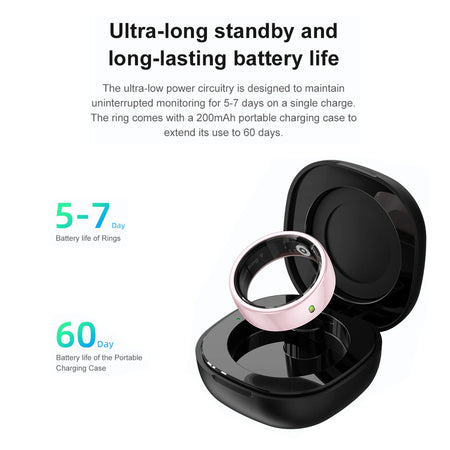 R05 Smart Ring with NFC, Heart Rate &amp; Sleep Monitor, 5ATM Waterproof