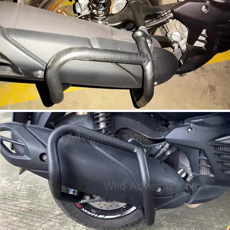 For YAMAHA NMAX155 NMAX 155 Motorcycle Exhaust Guard Cover Exhaust Crash Muffler Pipe Fairing Frame Guard Bar Bumper Accessories by InterCyprus Trading Ltd