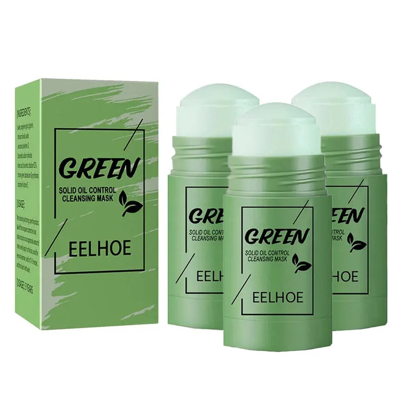 Green Tea Deep Cleansing Mask Stick | Oil Control &amp; Blackhead Removal 3pcs