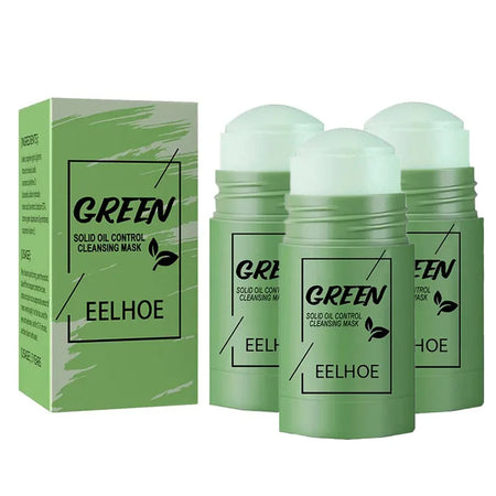 Green Tea Deep Cleansing Mask Stick | Oil Control &amp; Blackhead Removal 3pcs