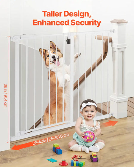 Baby Gate 28 30 36 Inches High &ndash; No Drill Design
