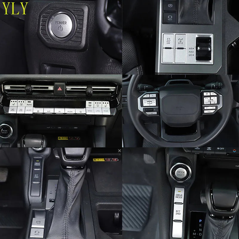 Σετ Εσωτερικού από Ανοξείδωτο Ατσάλι Ασημί για Toyota LC250 Prado 2024