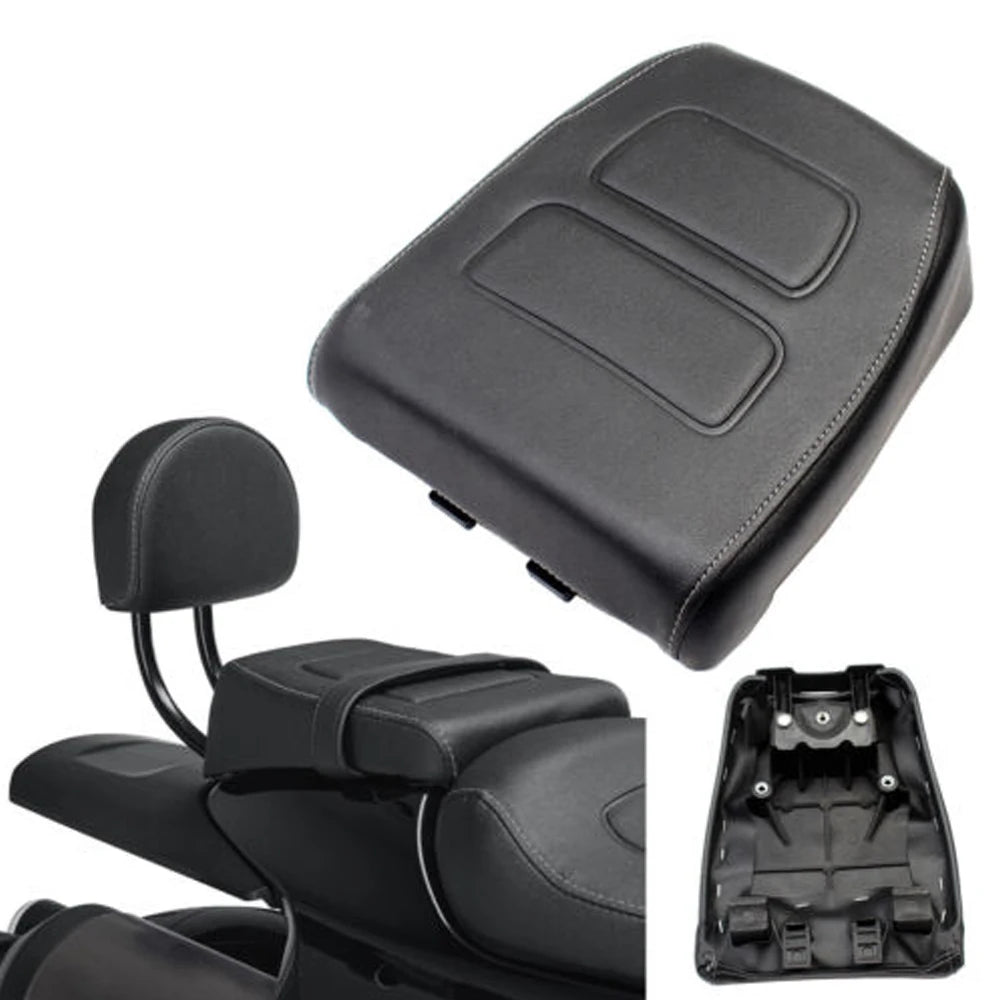 Motorcycle Black Rear Passenger Pillion Seat &ndash; Comfortable PU Leather Cushion for Harley Sportster S 1250 Default Title