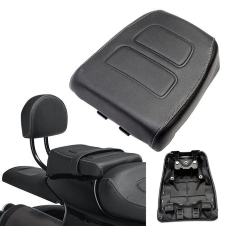 Motorcycle Black Rear Passenger Pillion Seat &ndash; Comfortable PU Leather Cushion for Harley Sportster S 1250 Default Title