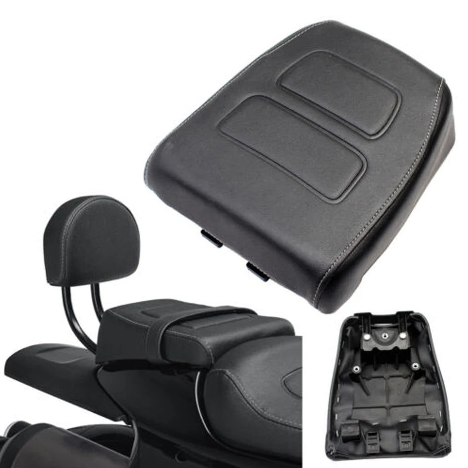 Motorcycle Black Rear Passenger Pillion Seat &ndash; Comfortable PU Leather Cushion for Harley Sportster S 1250 Default Title