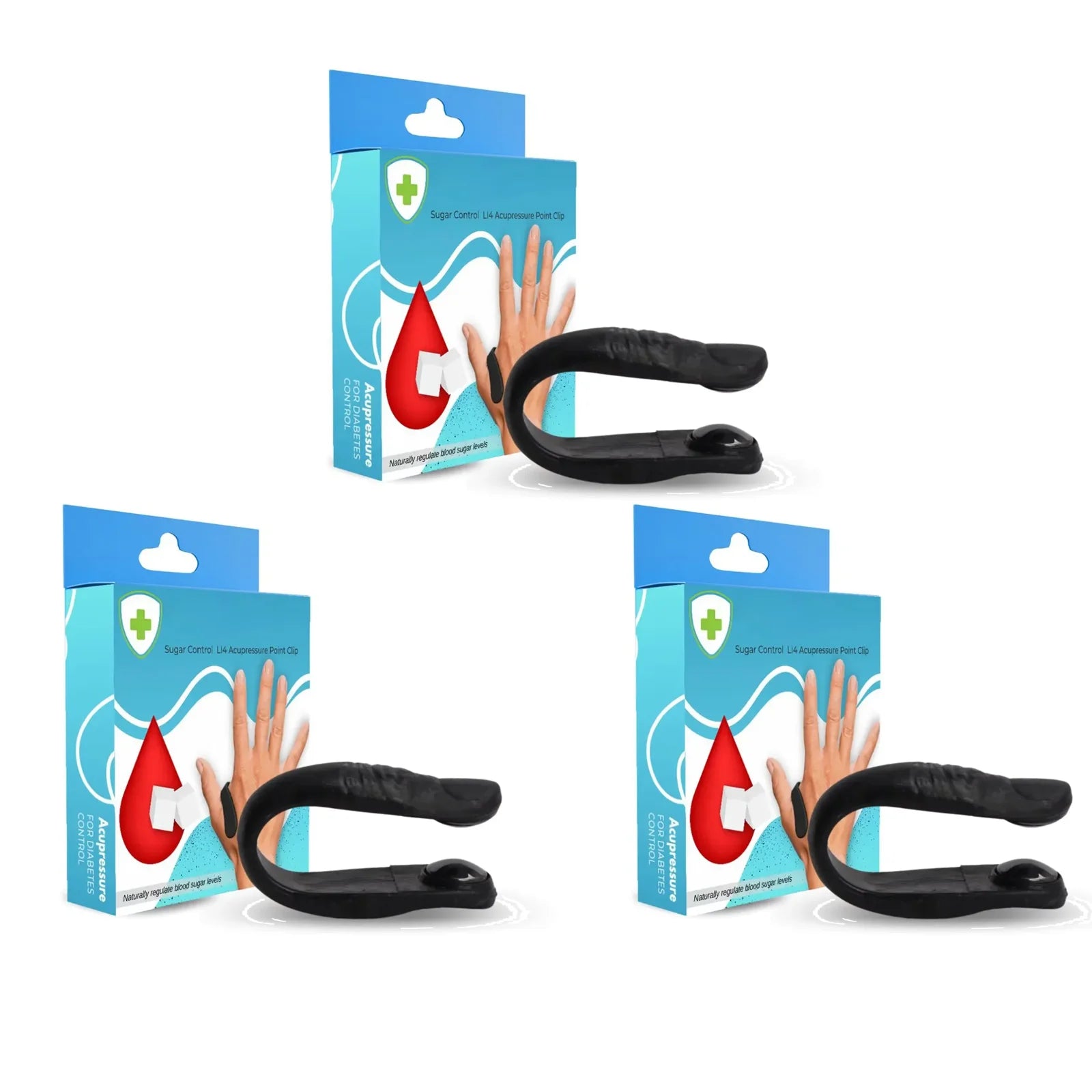 Sugar Control Acupressure Point Clip &ndash; Natural Blood Glucose Relief 3pcs