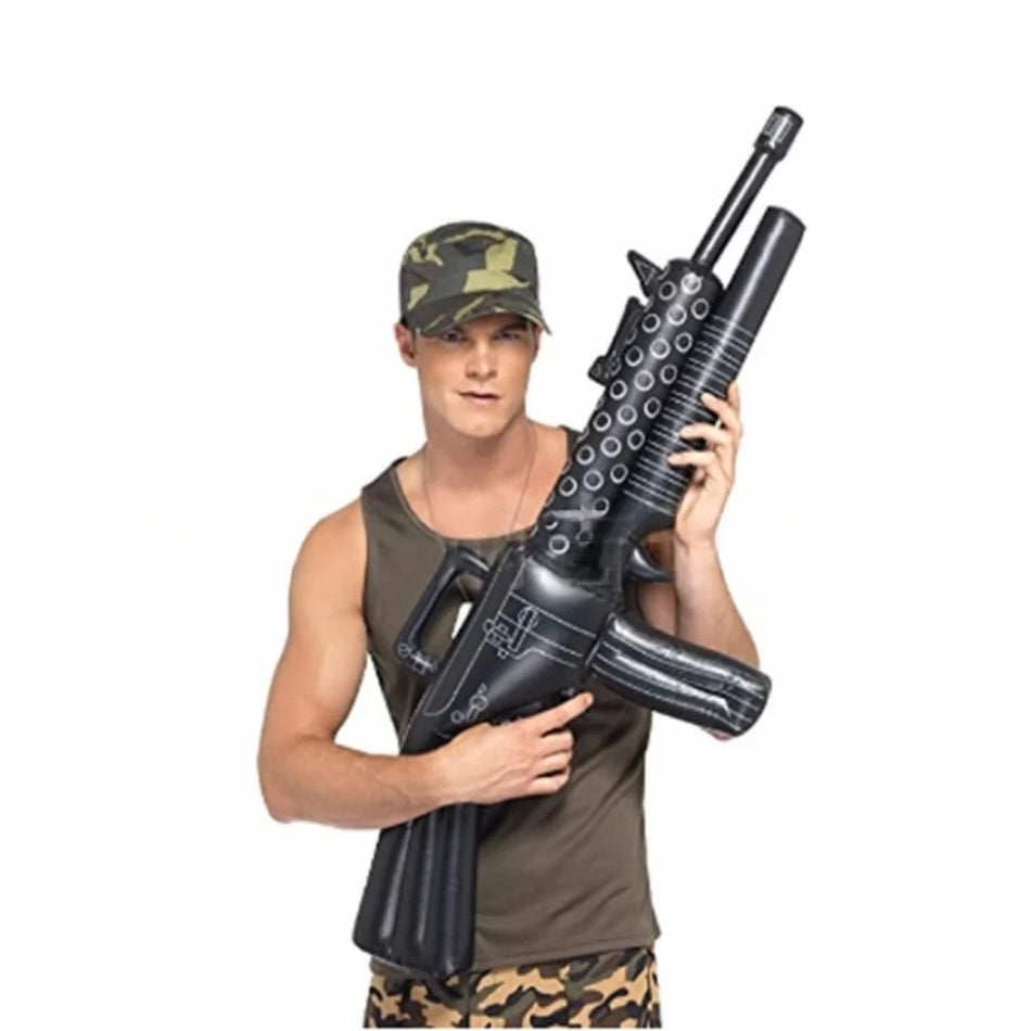 Camouflage Military Theme Inflatable Toy Gun for Kids - Army Cosplay Prop
