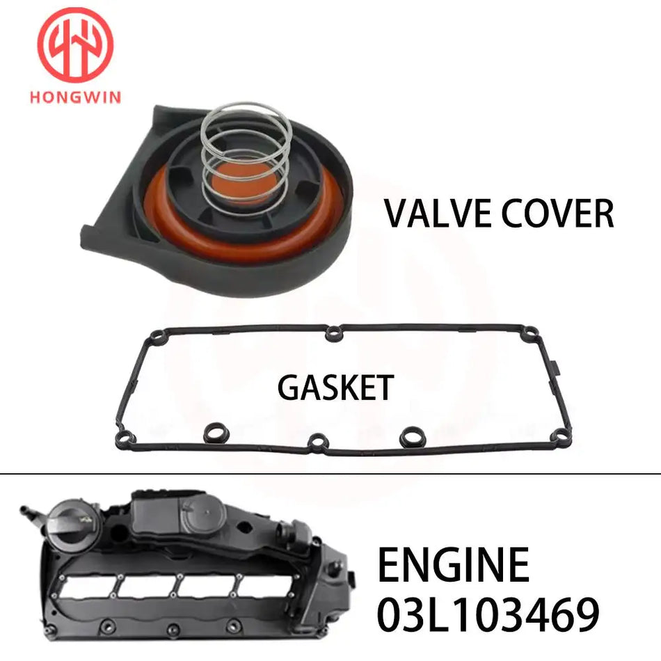 Engine Valve Cover Kit Gasket Seals ACM Rubber Plastic for Audi A3