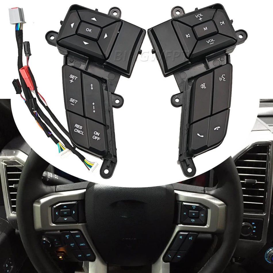 Botones de control de crucero en el volante para Ford F-150, F-250, F-350 (2015-2019)