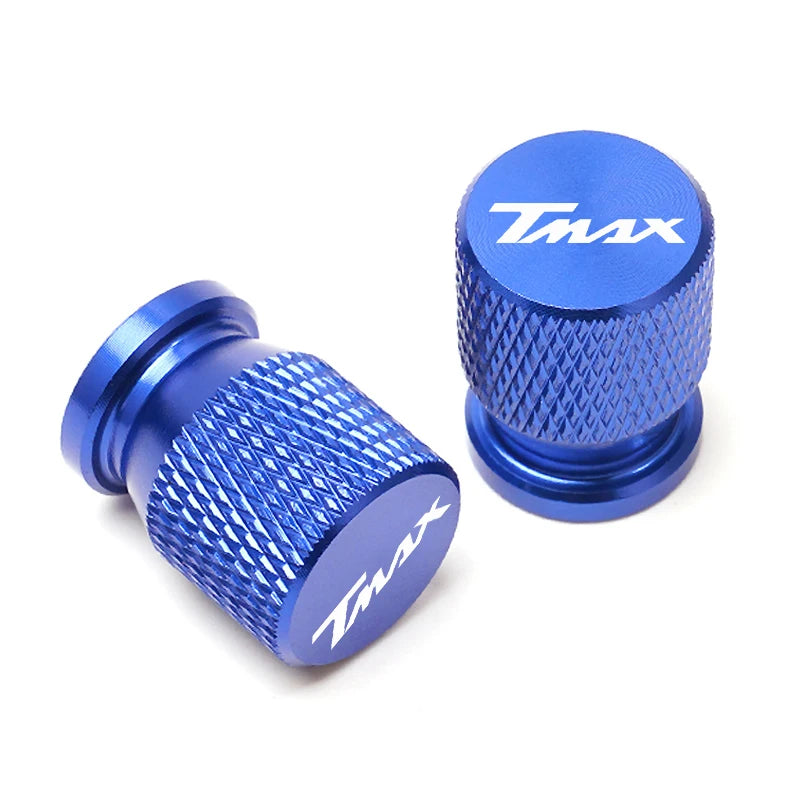 Yamaha TMAX CNC Aluminium Tire Valve Caps (2008-2023) Blue