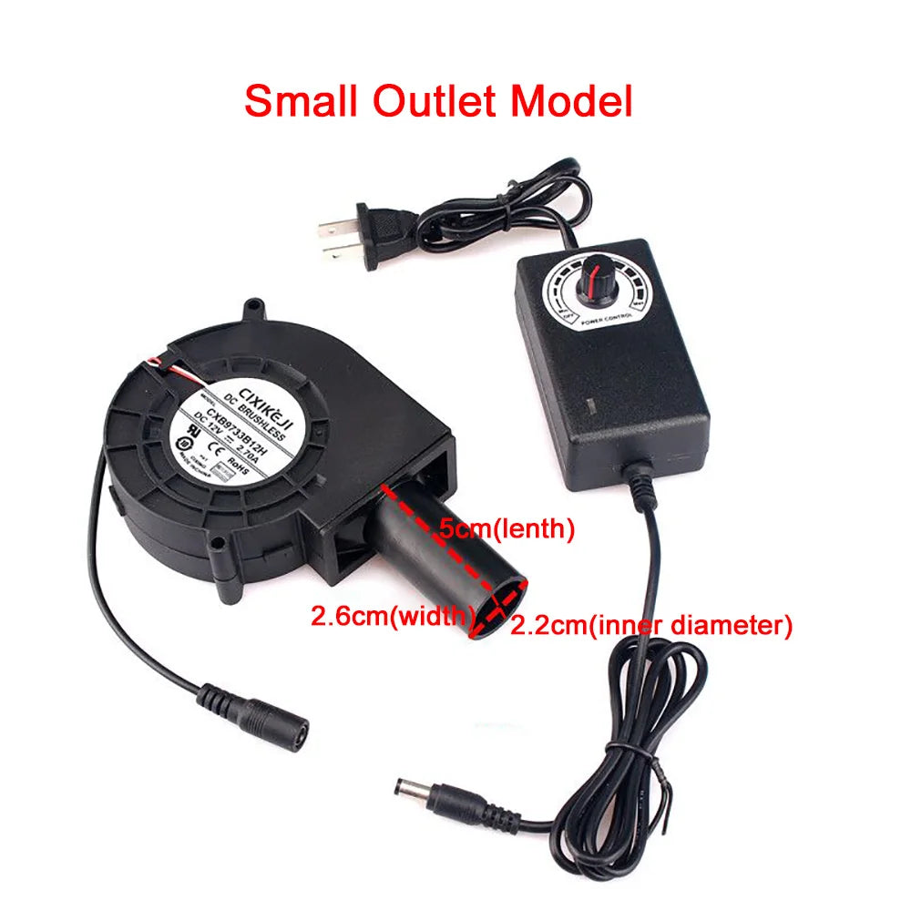 110V 220V Portable Air Blower for Barbecue &amp; Wood Stove - Silent &amp; Adjustable