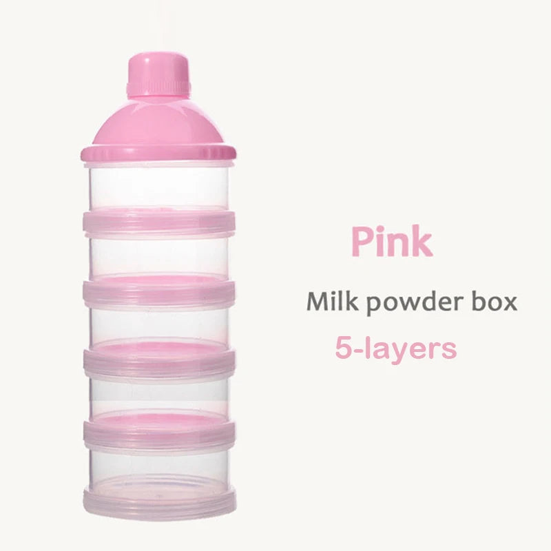 DEDOMON Portable Milk Powder Dispenser 5 Layers Pink