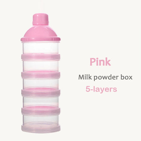DEDOMON Portable Milk Powder Dispenser 5 Layers Pink
