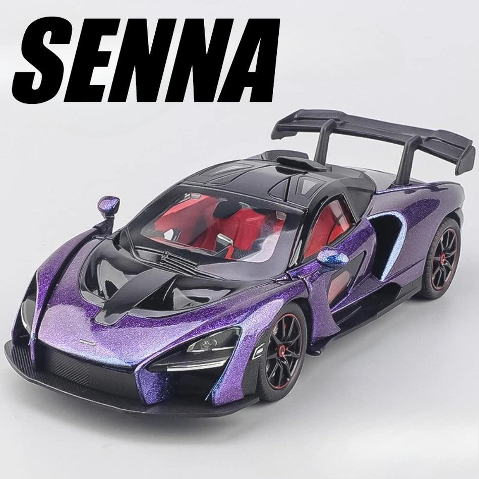 1:24 Diecast Senna 720S športni avto igrača model z lučmi in zvokom, vrata se odpirajo