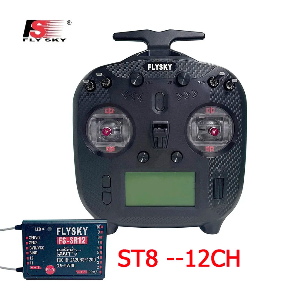 Flysky ST8 12CH 2.4GHz RC raidītājs helikopteriem, SBUS