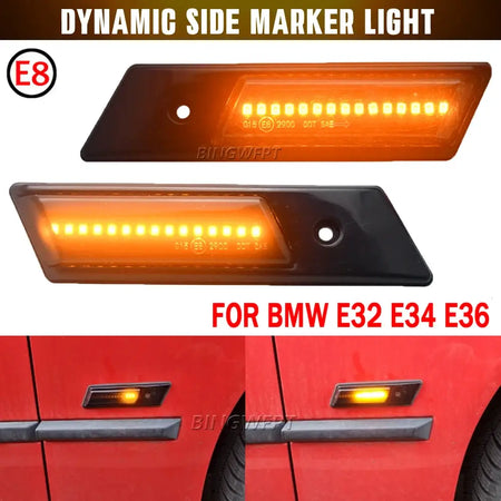 1Pair For BMW E32 E34 E36 1990-1996 M3 M5 3 5 7 SERIES Dynamic LED Car Side Marker Lights Repeater Signal Lamp by InterCyprus Trading Ltd