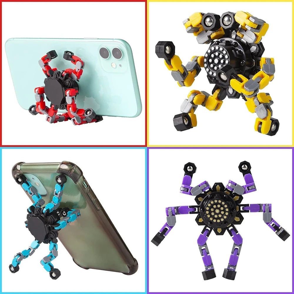 Transformable Fidget Spinners - 4PCS Stress Relief Sensory Toys