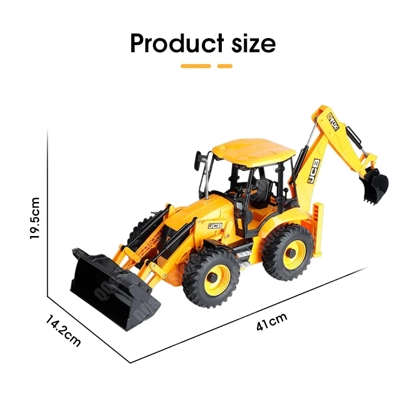 DOUBLE E E589 1:20 RC Backhoe Loader with Excavator and Loader Functions