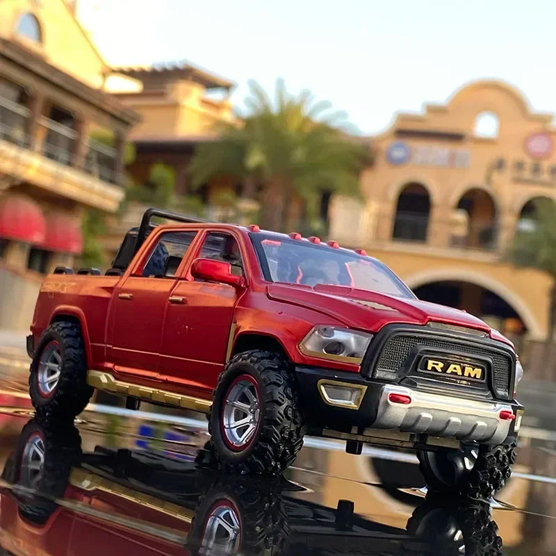 Dodge RAM TRX 1:32 Alloy Diecast Off-road Pickup Model with Sound and Light Red