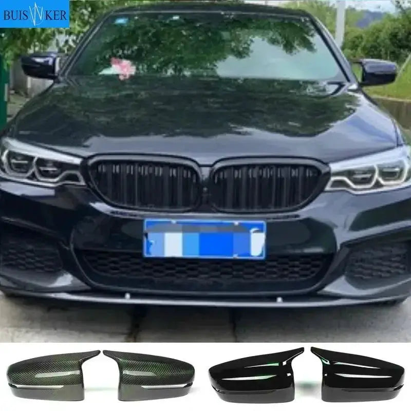 Exterior Mirror Cover Trim Black For BMW 3 4 5 Series G20 G21 G30 by InterCyprus Trading Ltd