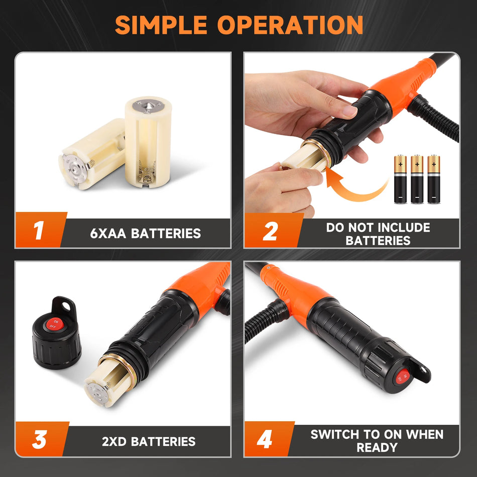 Pompa de transfer pentru apă și combustibil 2.4 Gal cu duză de control