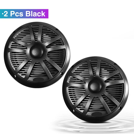6.5 Inch 120W Marine Speaker - Waterproof Weatherproof 2PCS Black