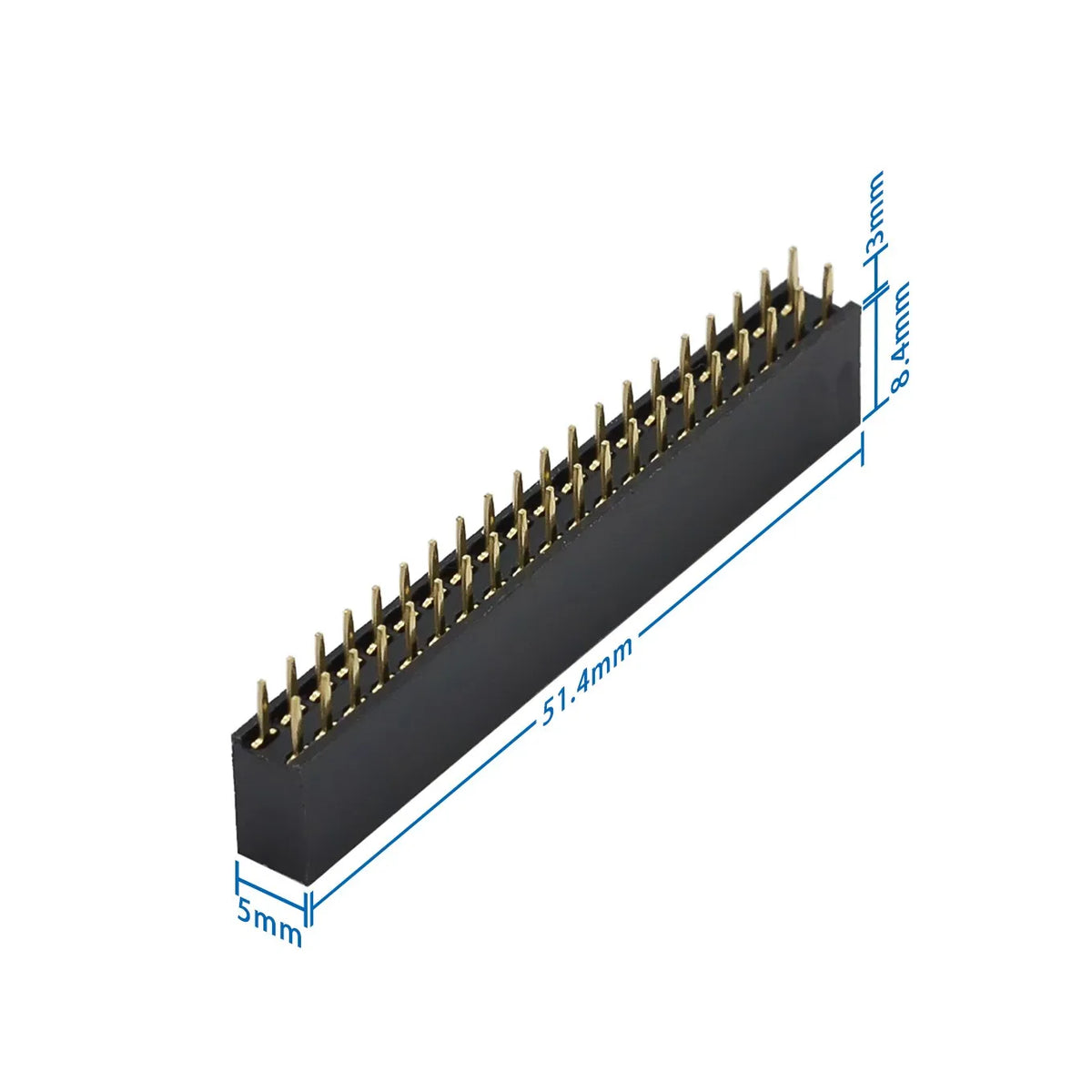 2x20 GPIO Heightened-Row Female Seat &ndash; Enhanced Connectivity for Raspberry Pi 3B 3B+ 4B Female 2X20 2.54