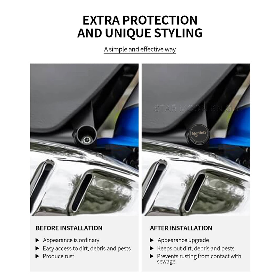 Tampas Finais do Quadro Honda Monkey 125 para 2018-2021, Tampas Decorativas para Orifício do Quadro, Duráveis