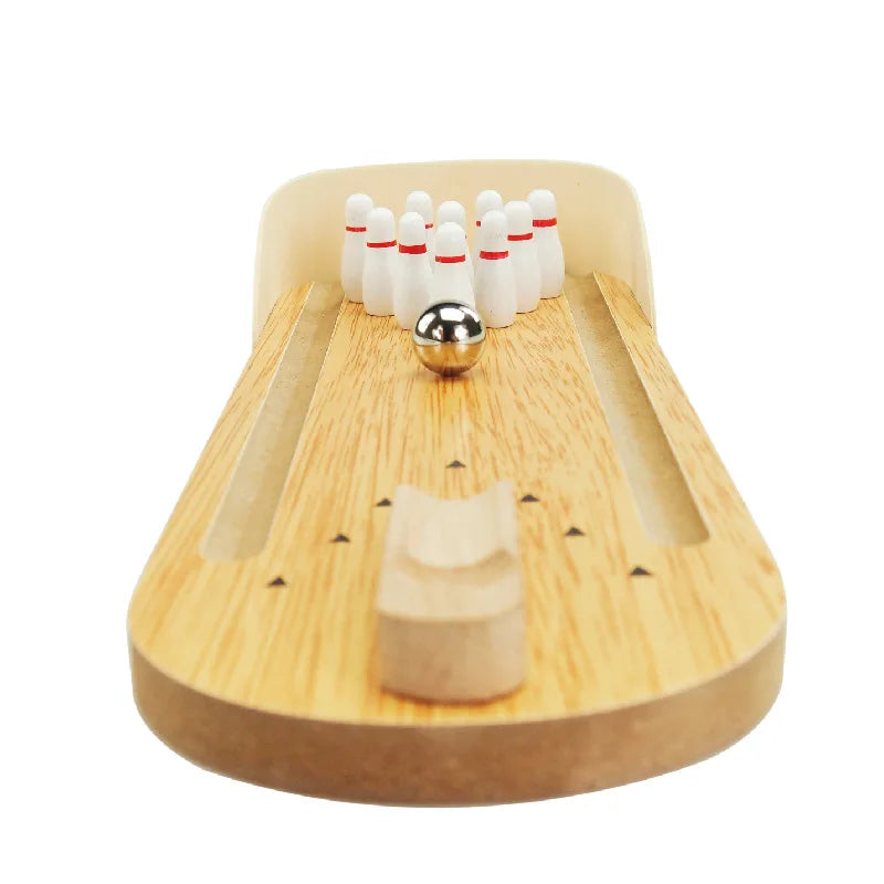 Mini Bowling Set - Desktop Stress Relief Game for All Ages Mini Bowling Set