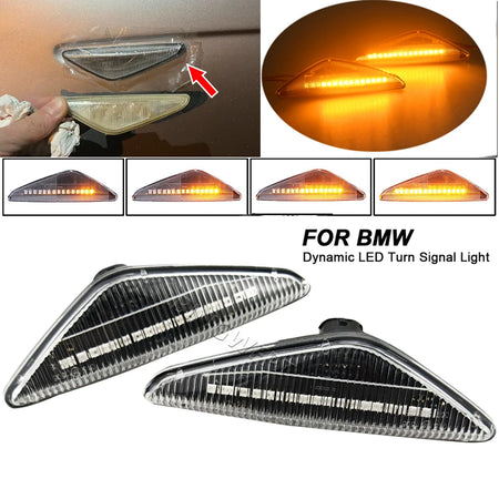 2pcs Dynamic LED Side Marker Light For BMW E46 2D 2003-2006 325Ci 330Ci Coupe Convertible Turn Signal Indicator Blinker Lamp by InterCyprus Trading Ltd