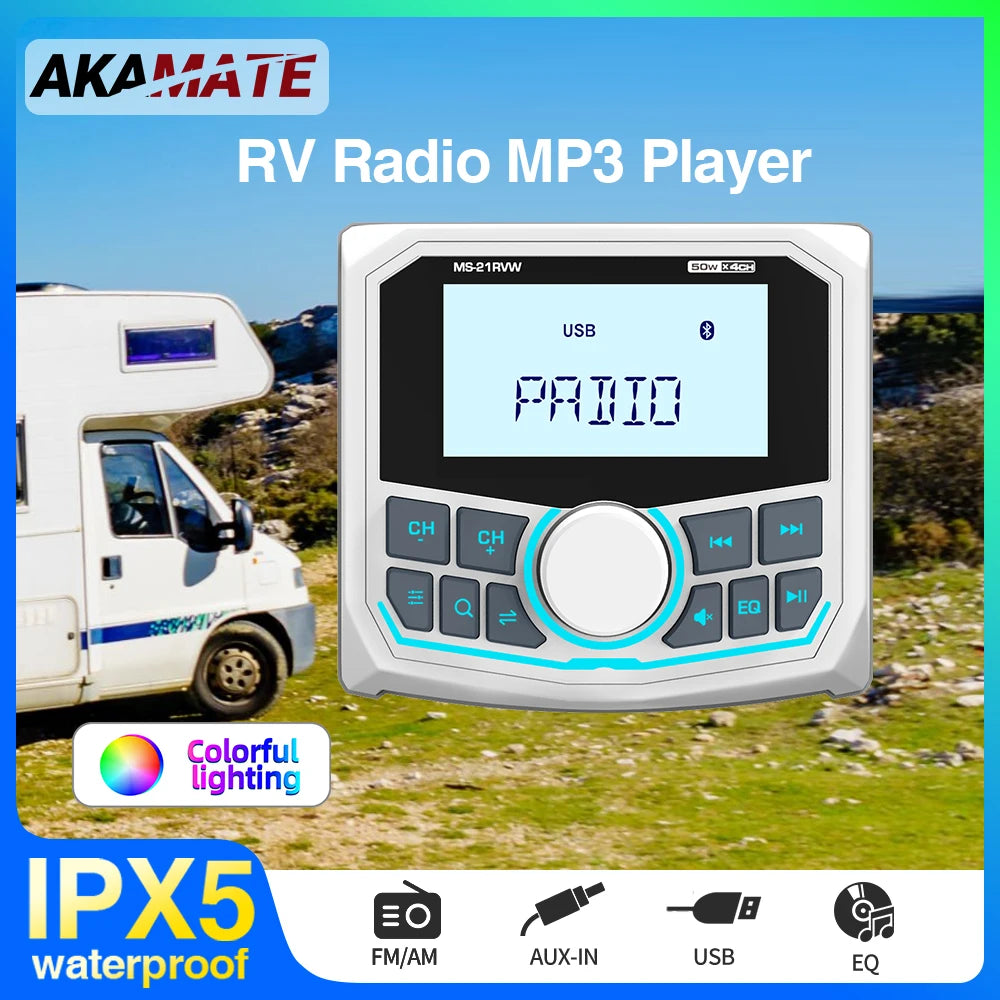 MS-21RV W &ndash; Waterproof Bluetooth Marine Stereo IPX5