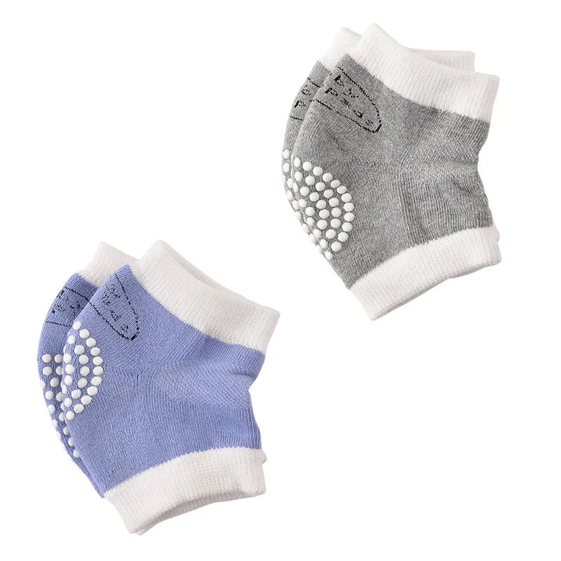 HX01 Baby Crawling Knee Pads &ndash; Breathable Anti Fall Design Gray1Blue1 / 0-3Y