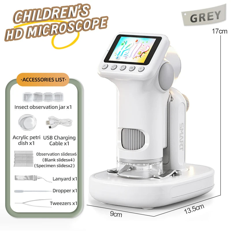 1600X Handheld Microscope 2 Inch P02 - High Definition grey / 1600X