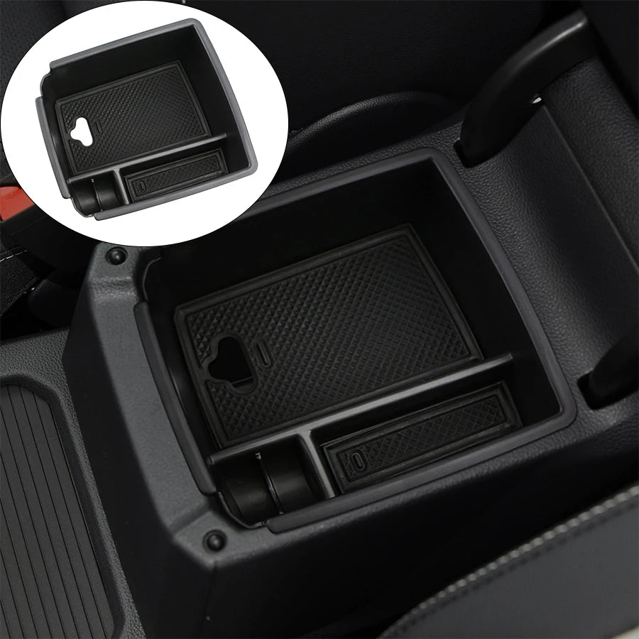 VW Tiguan MK2 Center Console Organizer Tray Armrest Storage ABS Plastic