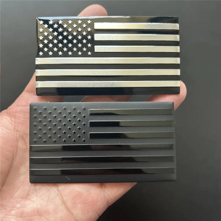 Durable Aluminum American Flag Car Badge Sticker Universal by InterCyprus Trading Ltd