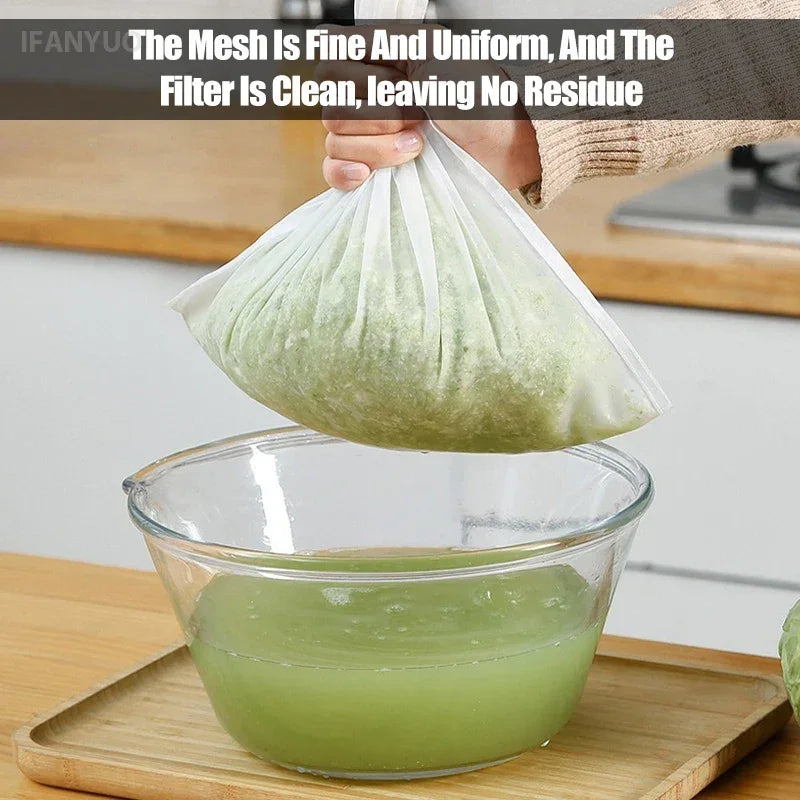 Reusable Nylon Food Filter Bag for Soy Milk, Nut Milk, Tea, and More