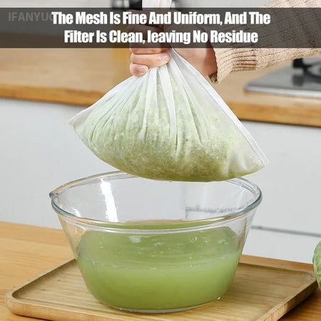 Reusable Nylon Food Filter Bag for Soy Milk, Nut Milk, Tea, and More