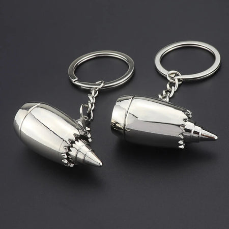 Trendy Metal Jet Engine Keychain for Men - Fashionable Car and Bag Accessory