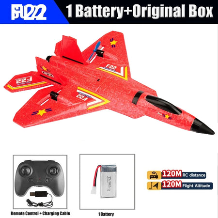 SU35 RC Plane F22 K500 MAX &ndash; Easy 2.4G Control Foam Glider F22 Red