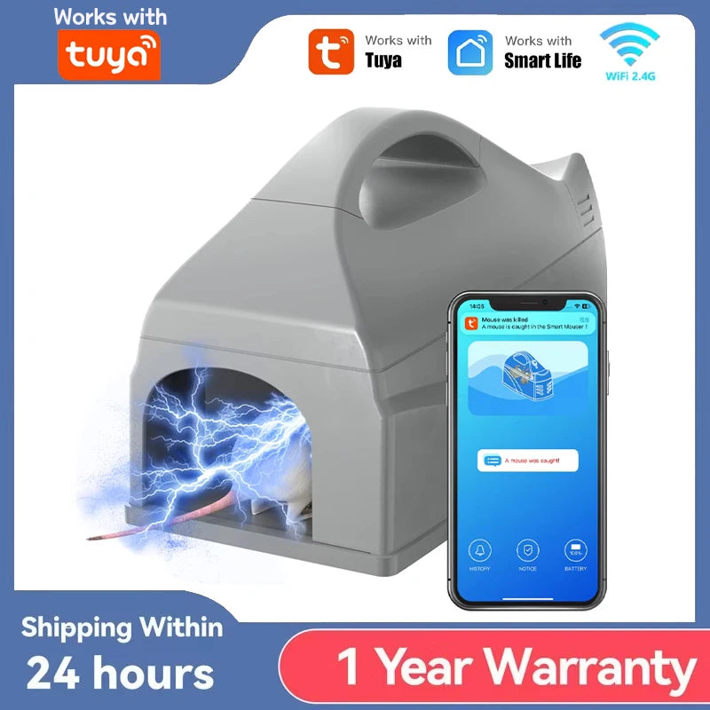 Smart Electric Mouse Trap 6000V High Voltage Rodent Killer Tuya App Controlled by InterCyprus Trading Ltd