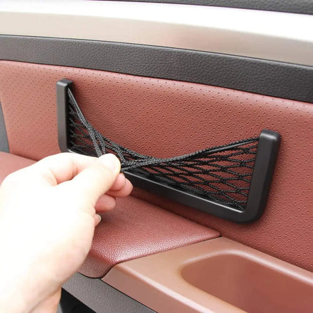Car Rear Seat Organiser Mesh Storage Bag &ndash; Universal Velcro