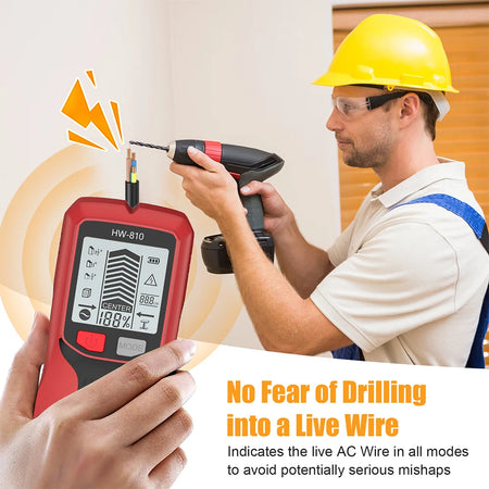 HW-810 - Six In One Wall Scanner With Metal Detector