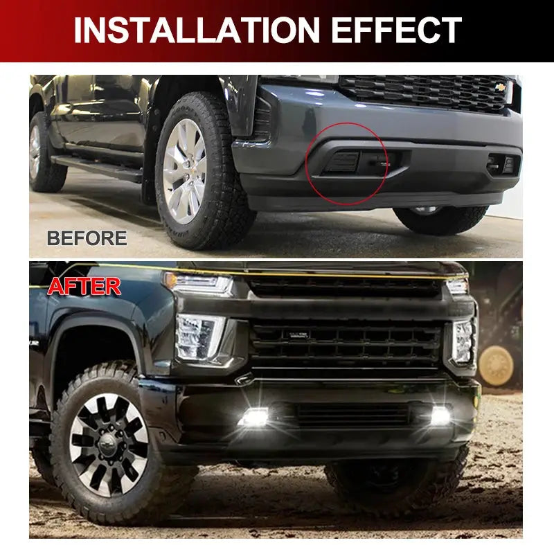 For Chevrolet Silverado 2019 2020 Fog Light Led Daytime Running Lamp DRL Daylights Front Bumper Wateproof DLAA Chevy by InterCyprus Trading Ltd