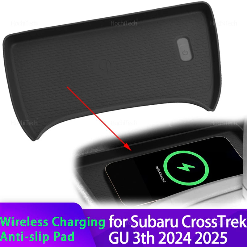Almohadilla de Carga Inalámbrica de Silicona para Subaru CrossTrek GU Alfombrilla de Consola Central