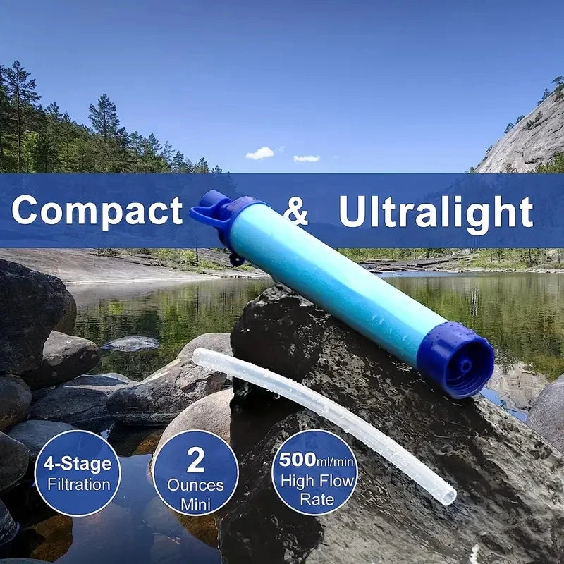 NoEnName_Null Personal Straw Water Filter - Ultimate Outdoor Survival Purifier