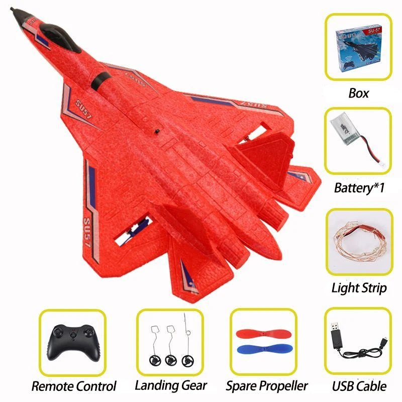 SU 57 RC Plane &ndash; Lightweight Foam Hand Throw Aircraft SU-57 Red
