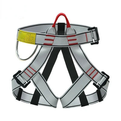 High-Altitude Safety Harness with Back Lanyard for Climbing and Construction grey