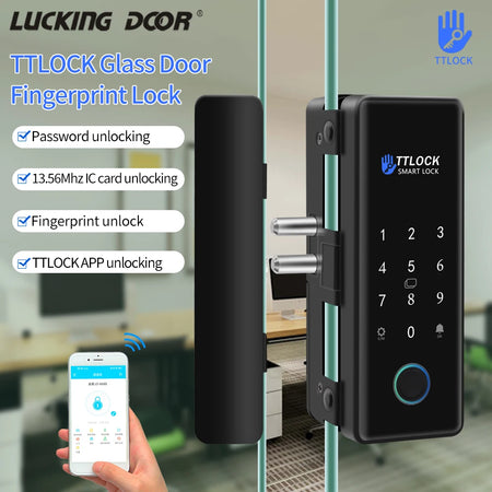 Bluetooth TTLOCK Glass Door Lock &ndash; Biometric Access