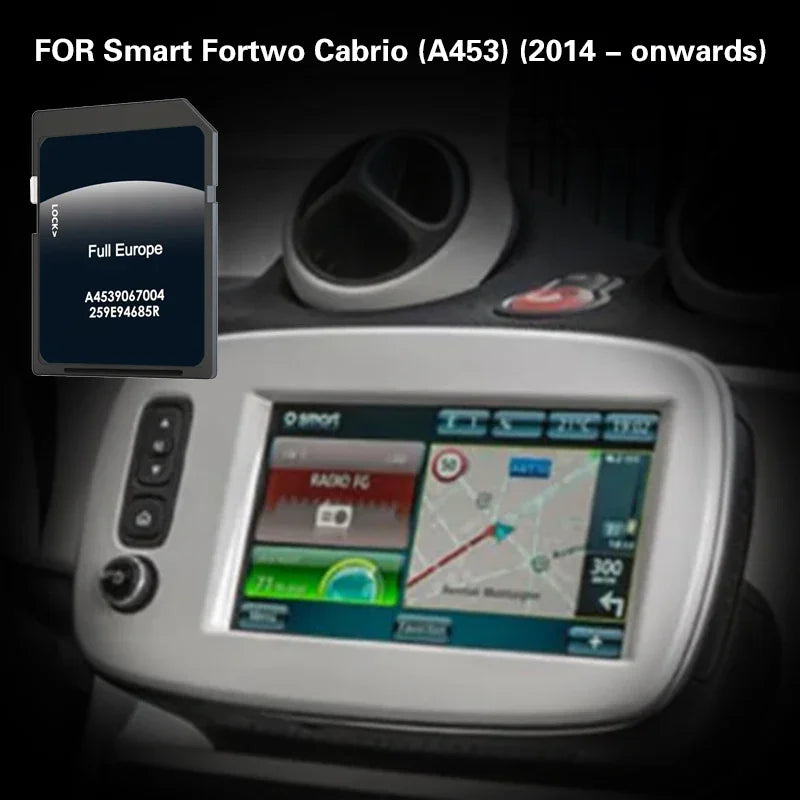 Navinesa Sat Nav Card For Smart Fortwo A453 - Europe Maps CHINA / for Fortwo Cabrio